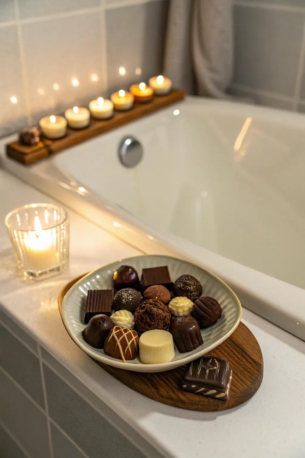 Sweet treats make your bath even more enjoyable.