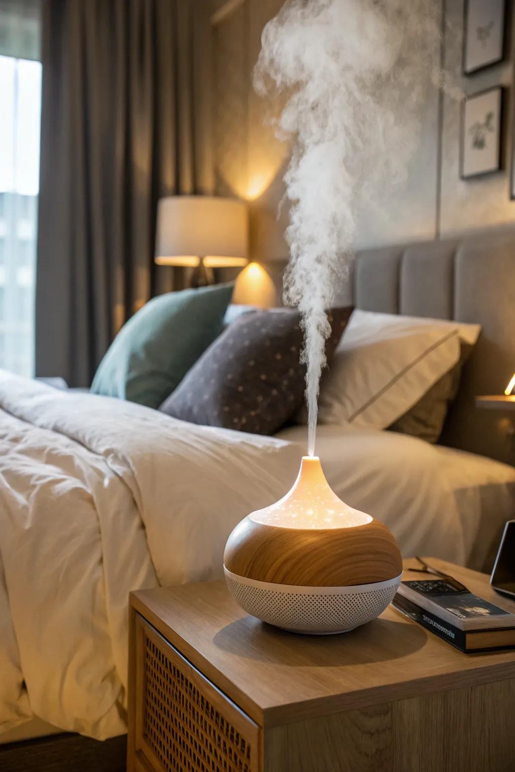 Scented essences add a fragrant note to the ambiance.