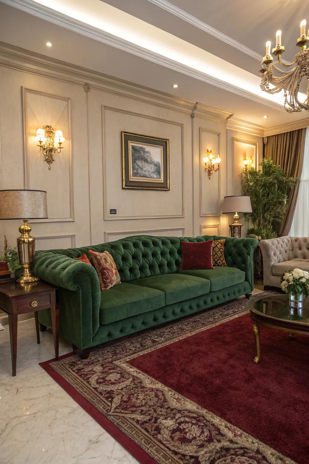 Wine hues append a dash of luxury and sophistication.