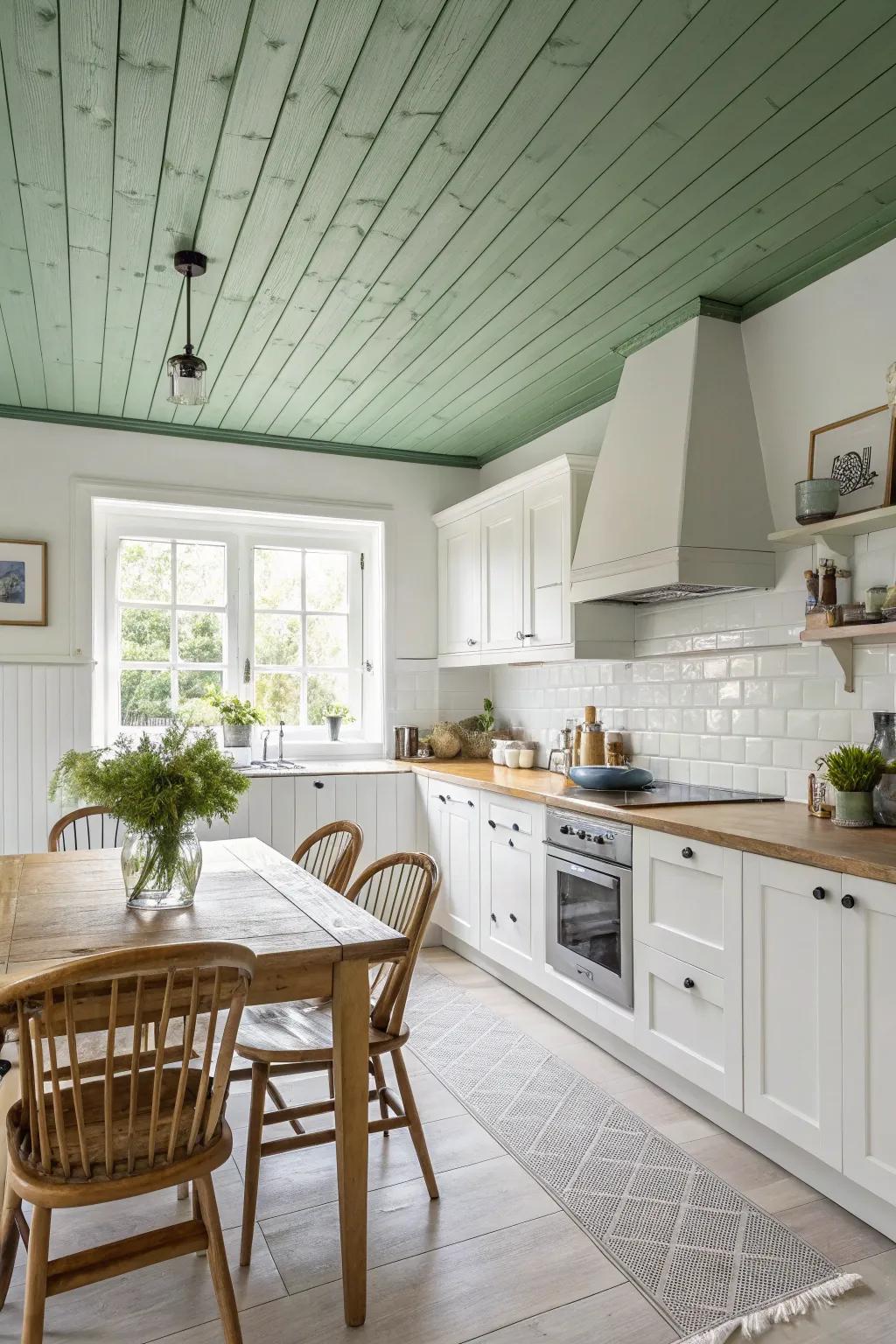 A verdant overhead adds a unique, relaxing touch.