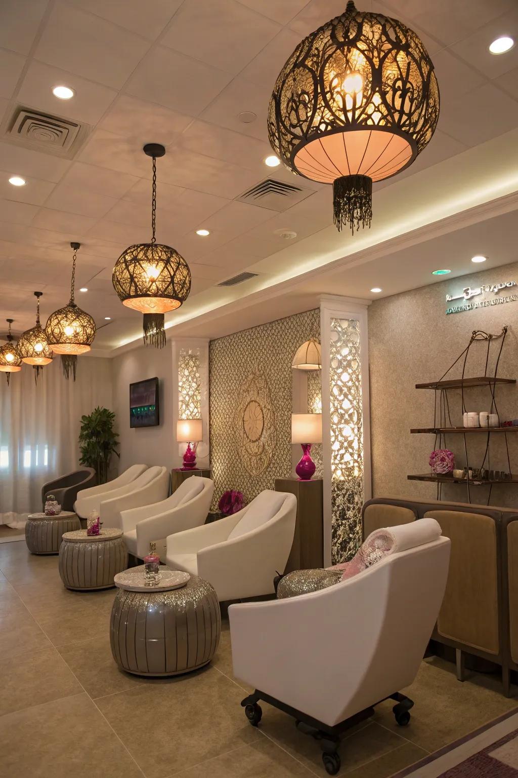 Creative illumination serving as décor and lighting.
