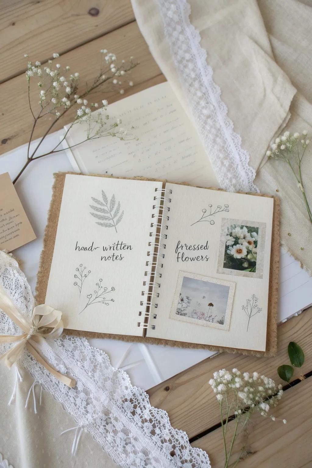 Embrace elegance through a monochrome scrapbook that enables your moments to radiate.