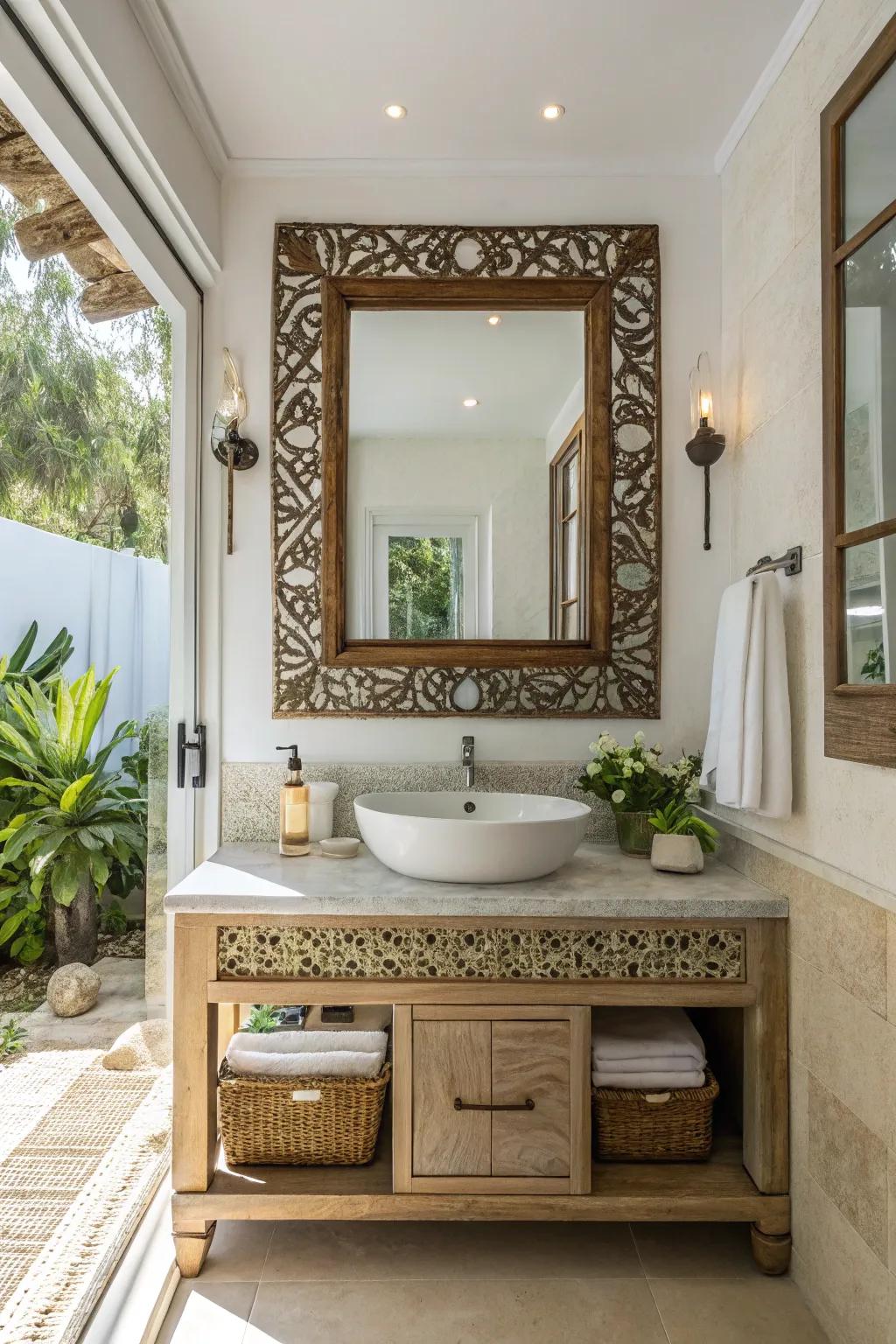 Uncommon reflector boosting space and light.