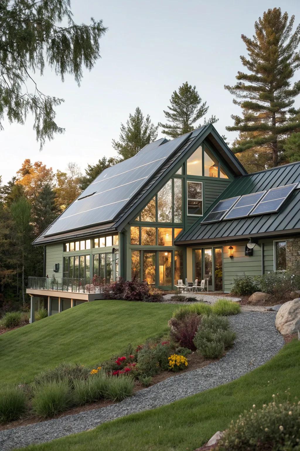 A shouse that embraces energy efficiency with modern features.