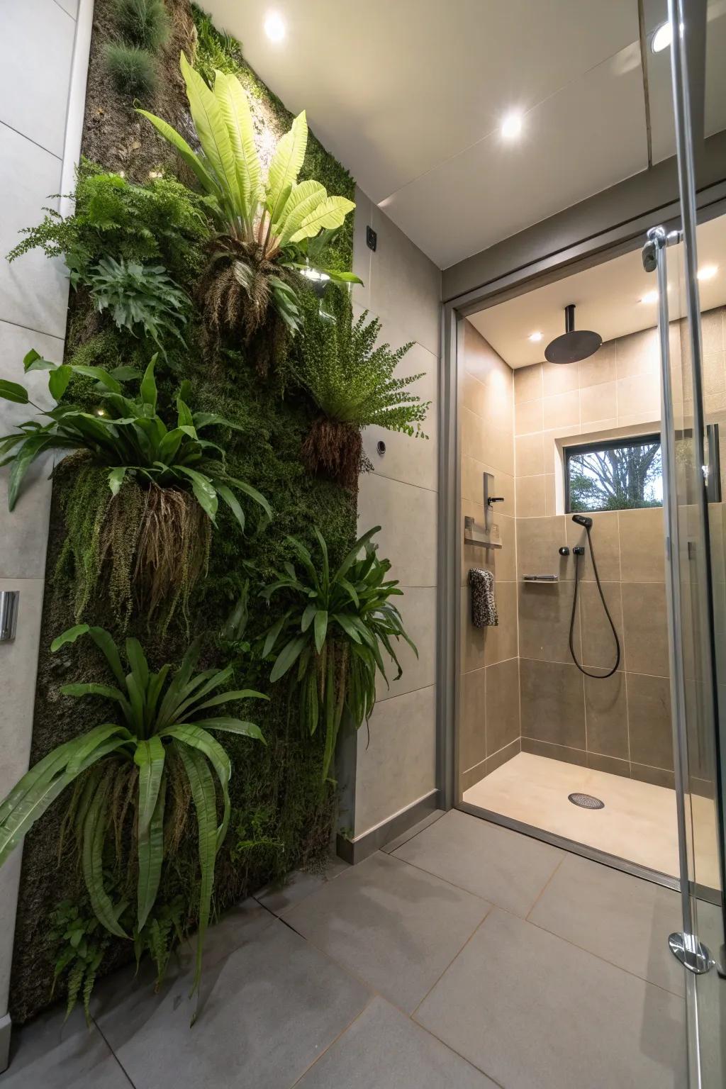 Affixed staghorn ferns introduce a sculptural grace into your sphere.