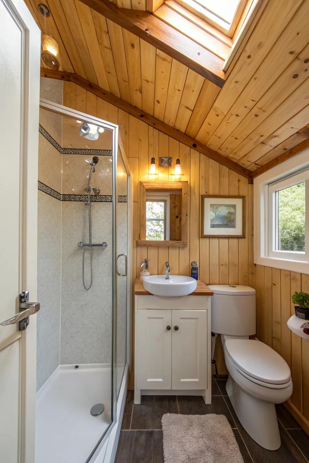 The balance of glass and lumber fosters a light and airy atmosphere.