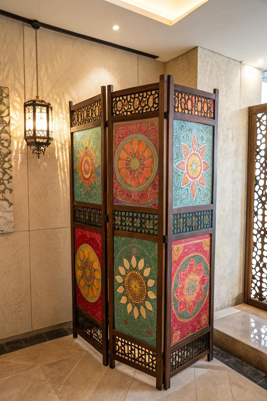 Folding panels enhance both elegance and function.