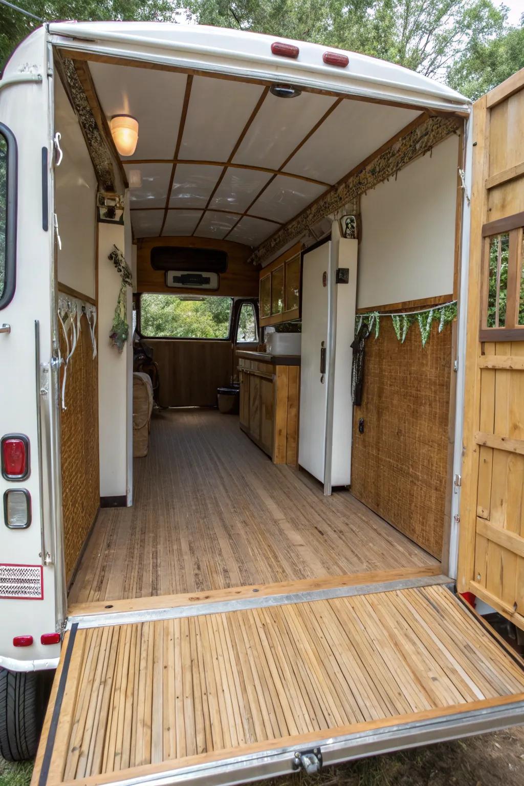 Green materials add style and eco-consciousness.