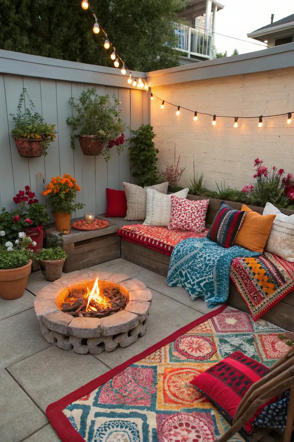 Colorful embellishments breathe life into your patio design.