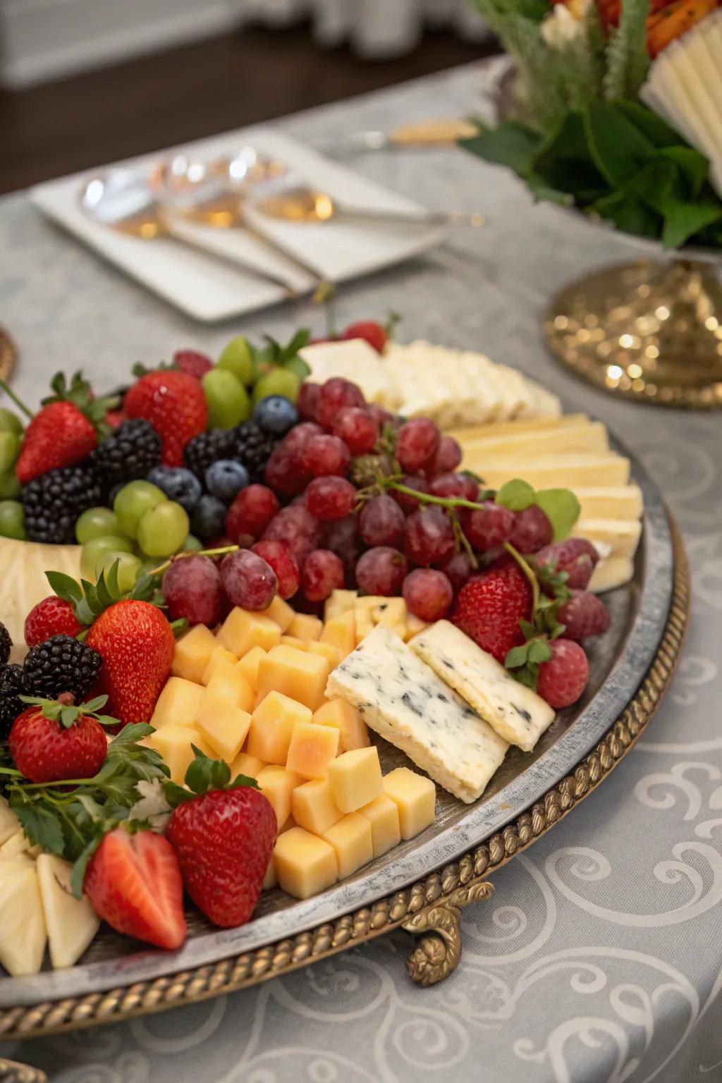 A pleasing produce and cheese fusion delivers a harmony of tastes.