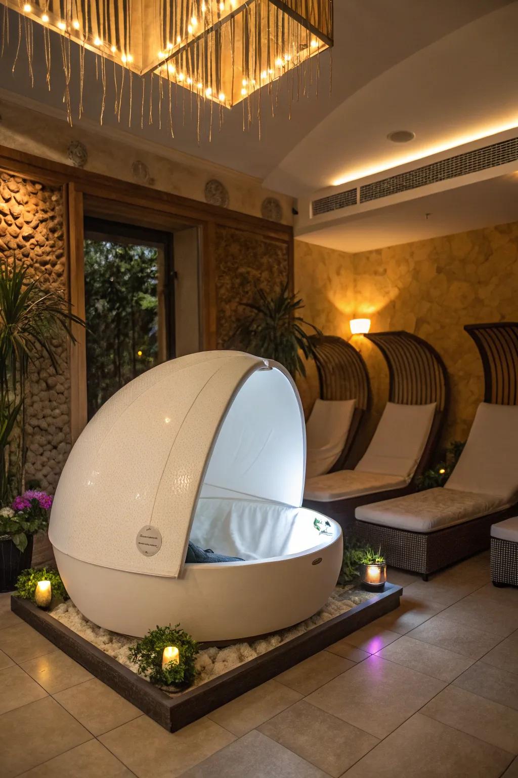 Experience ultimate relaxation through sensory minimization.