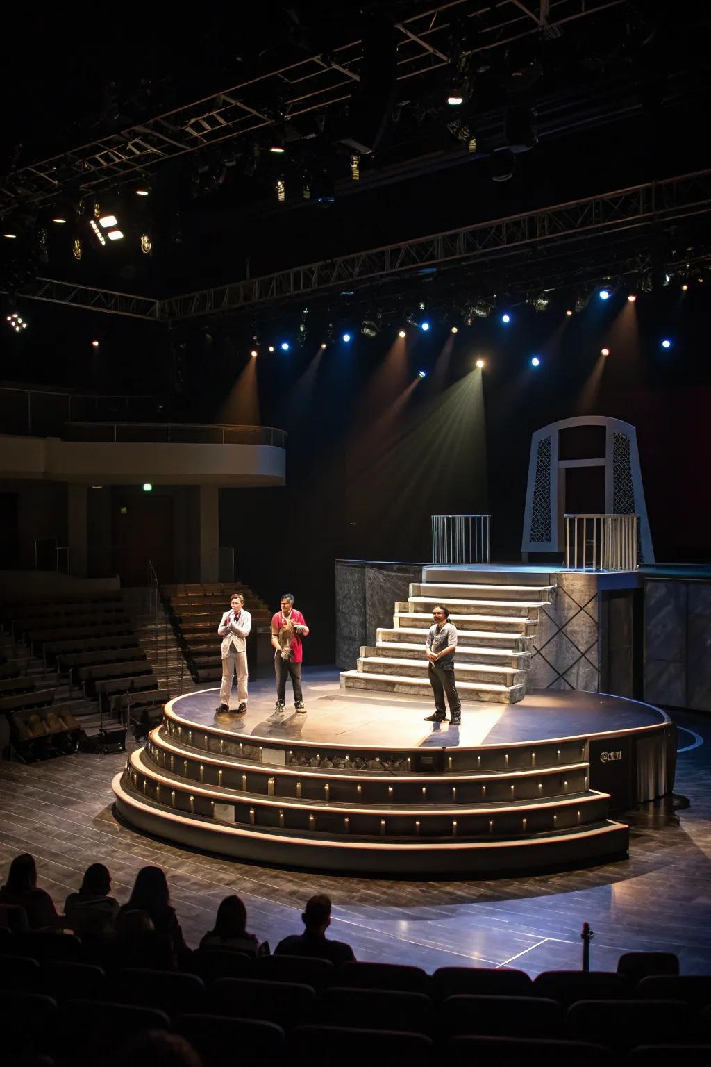 Graded staging that elevates the experience.