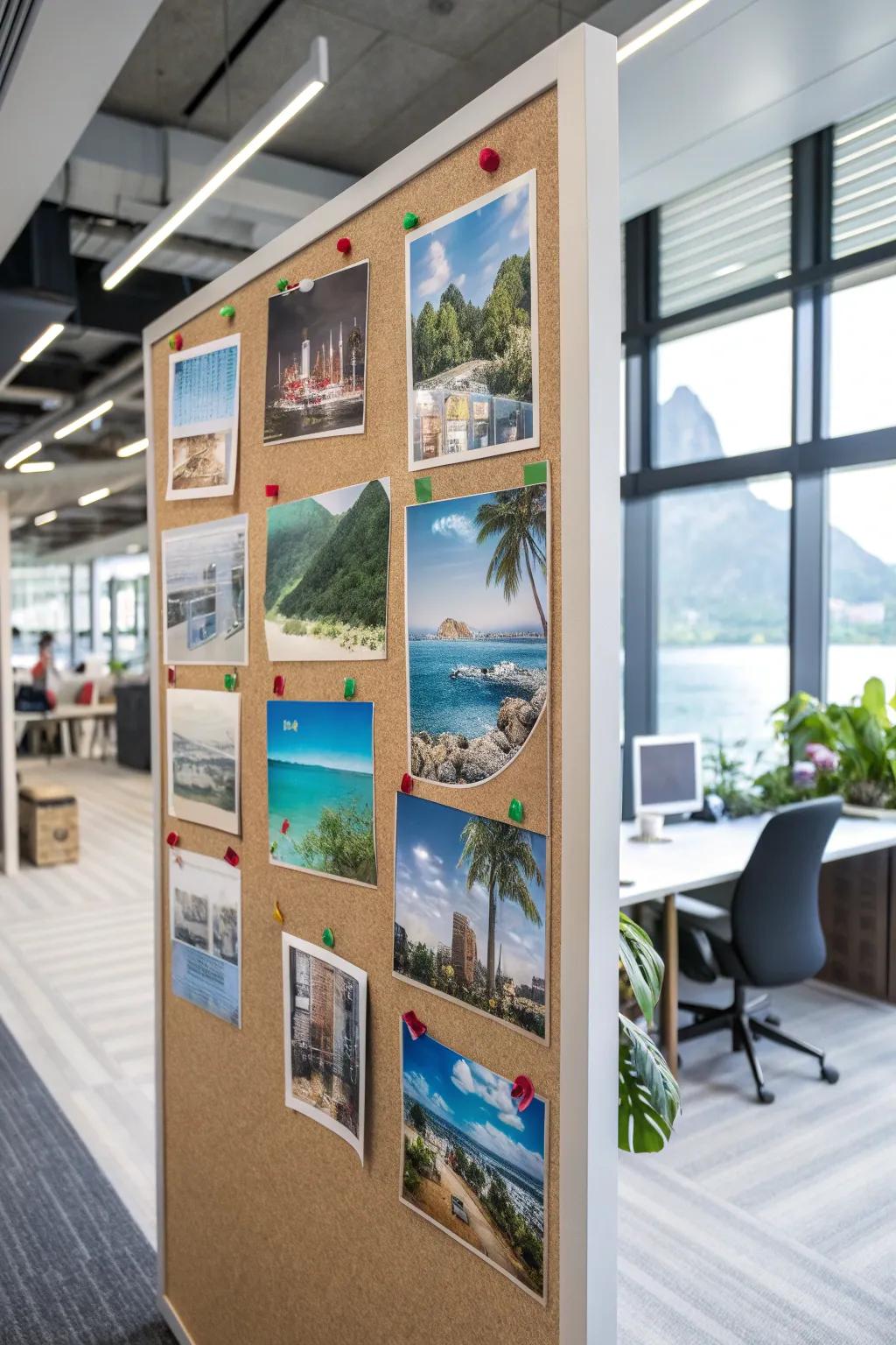 Foster daydreaming using a holiday-inspired board featuring exotic destinations.