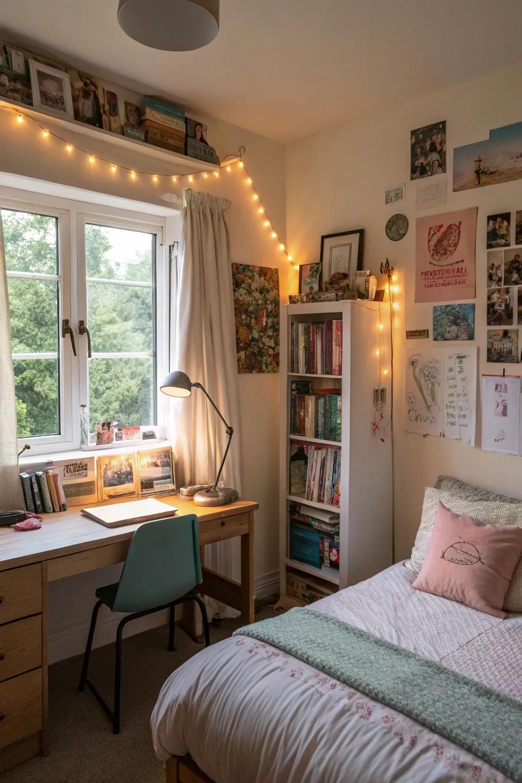 Arranged illumination enhances room atmosphere.