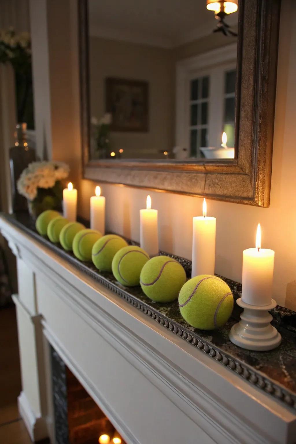 Sports sphere luminary bases append a warm, athletic radiance.