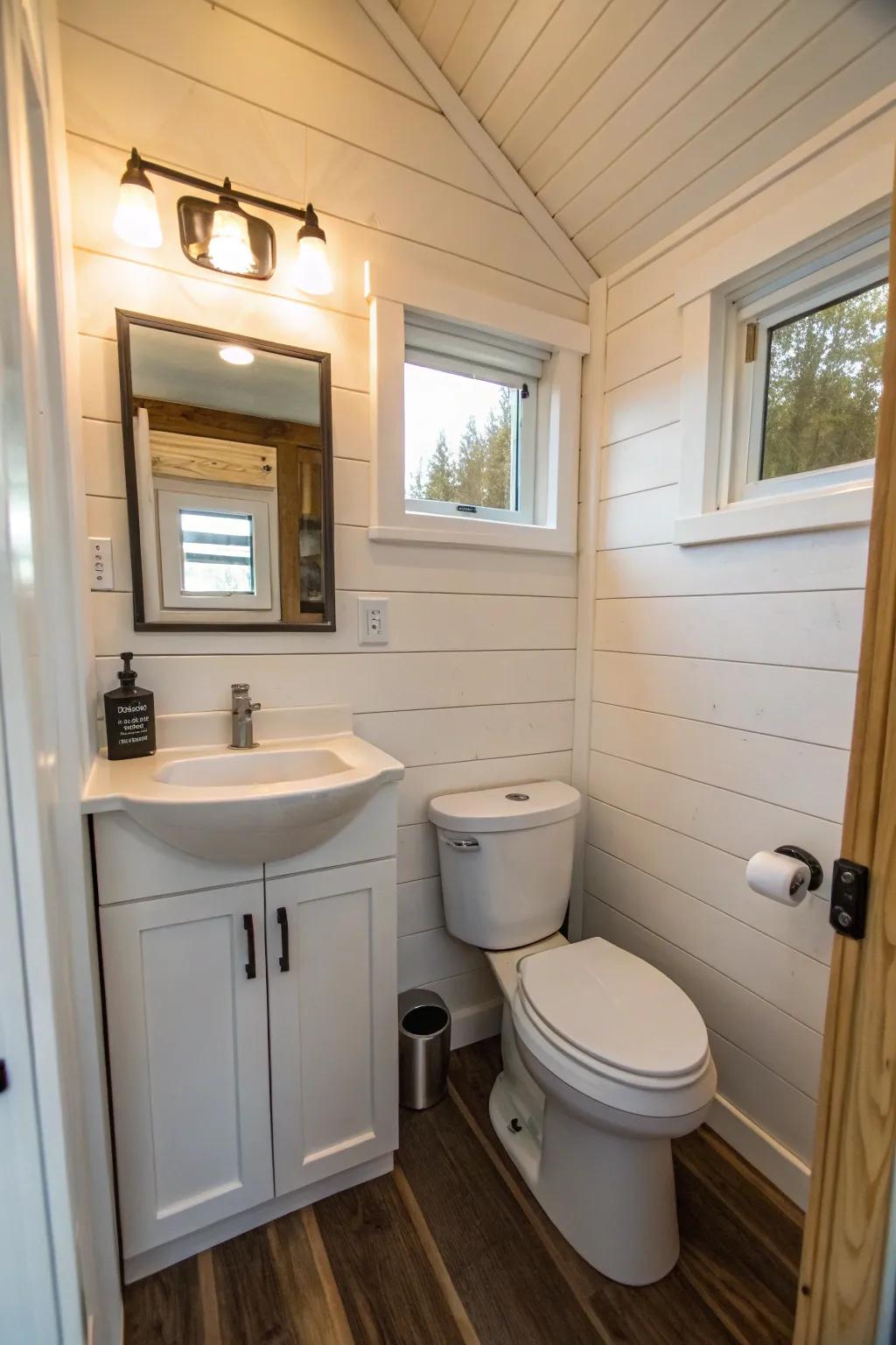 Smart bathroom designs maximize functionality in small homes.