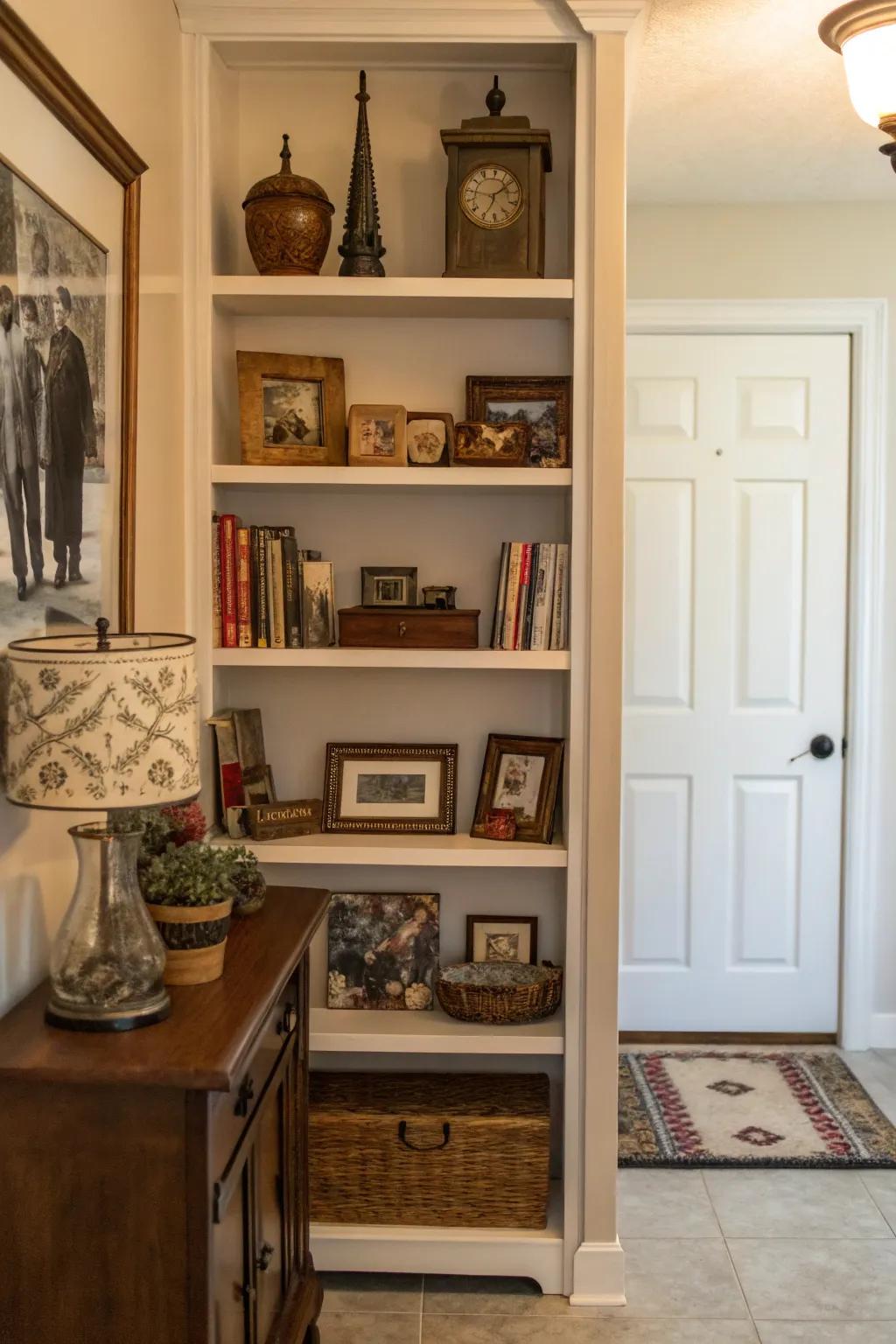 Personal collections infuse character and warmth into your entryway.