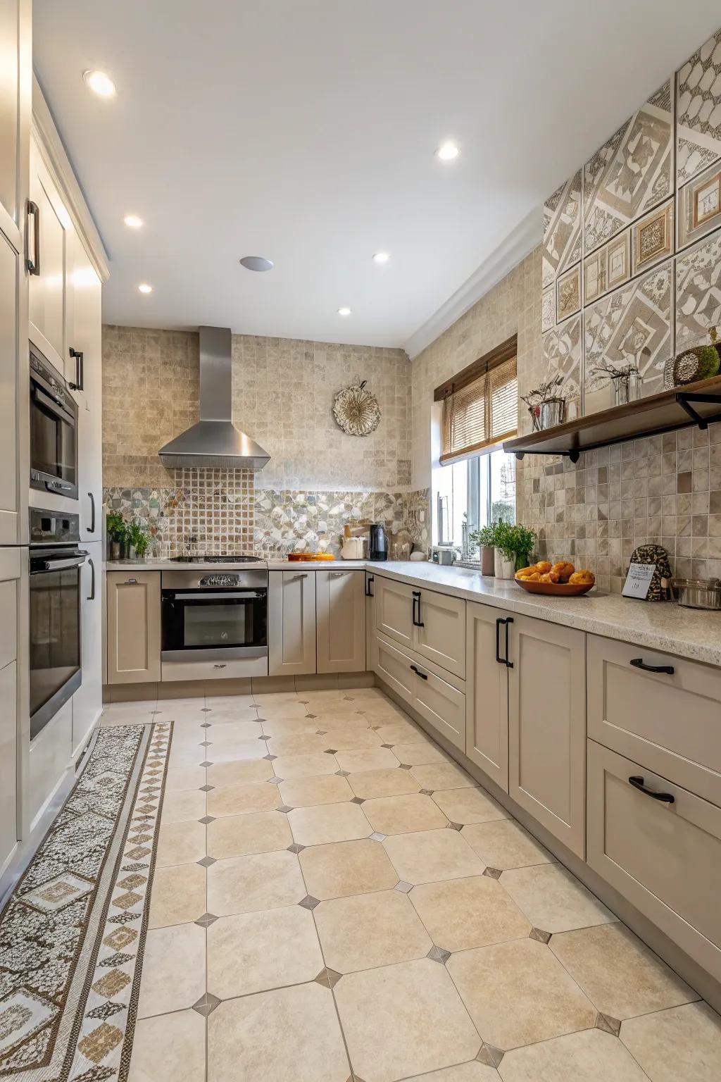 Spruce up spaces with tile wall features.