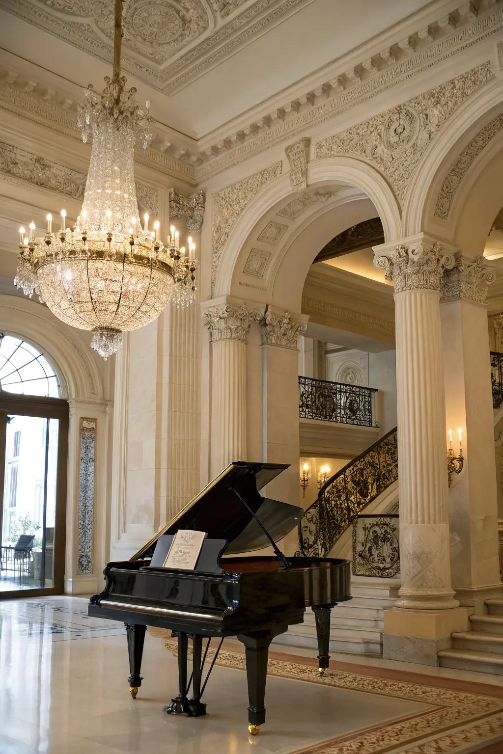 Amplify your piano's presence with structural sophistication.