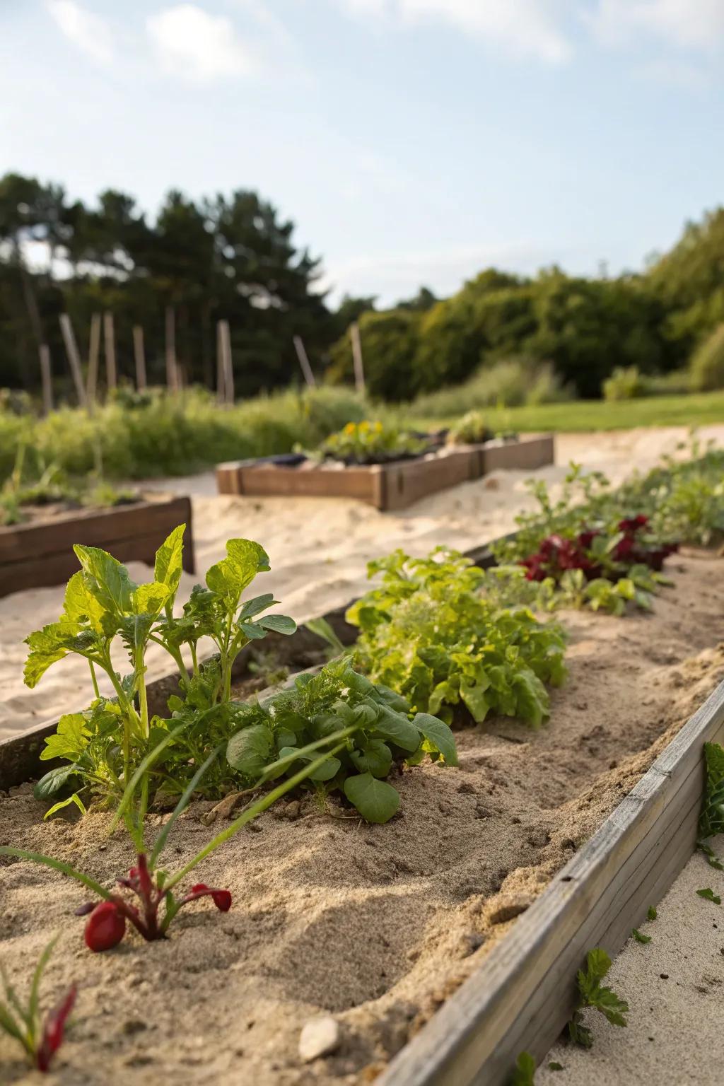 Make well-draining beds using sand for healthier plants.