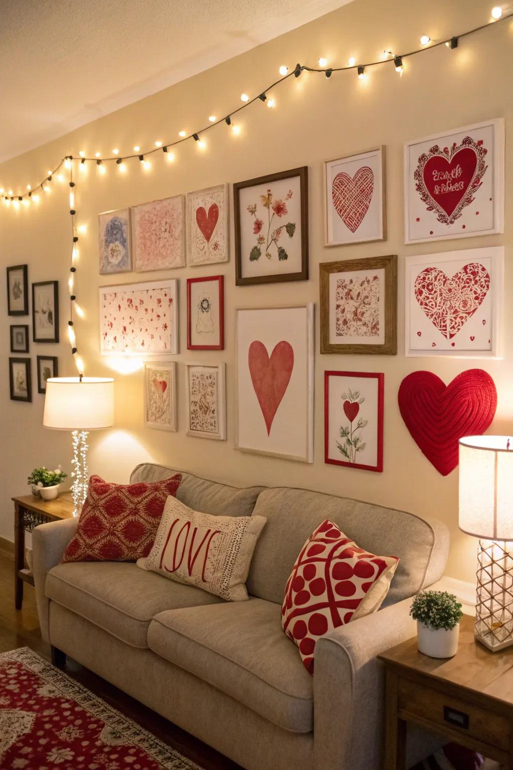 Refreshing wall craft for Valentine's Day