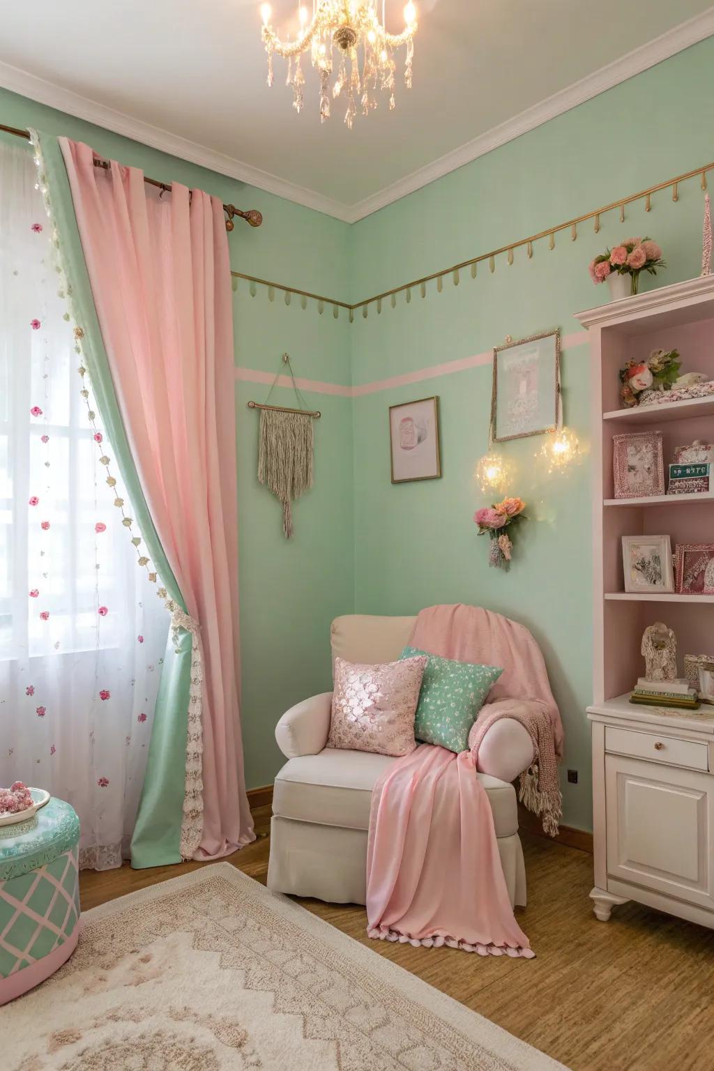 Traditional hues evoke vintage serenity.