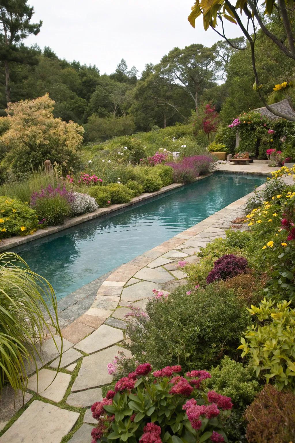 Integrated landscaping enhances the natural elegance of your pool area.