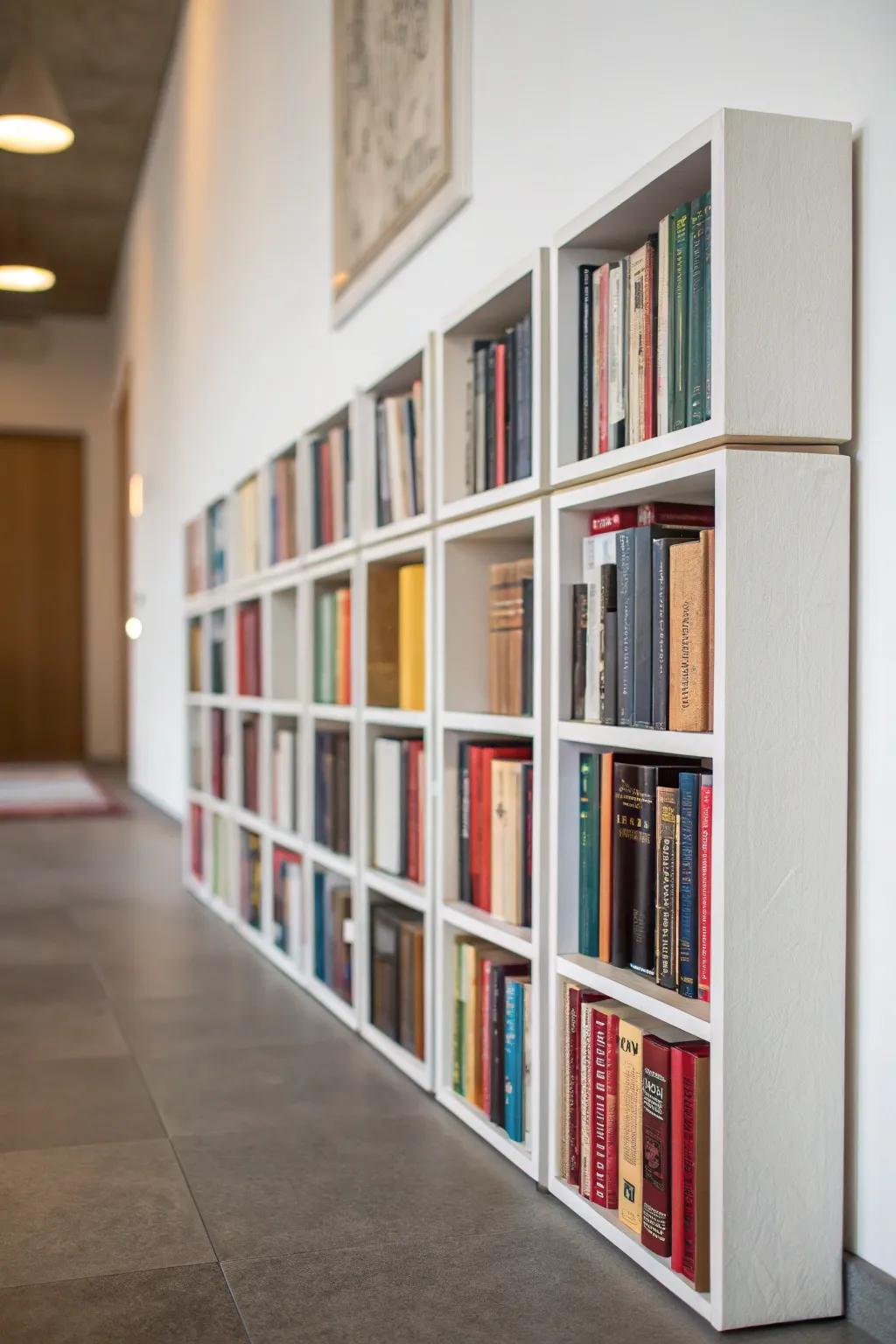 Attain a floating book effect utilizing wall cubes.