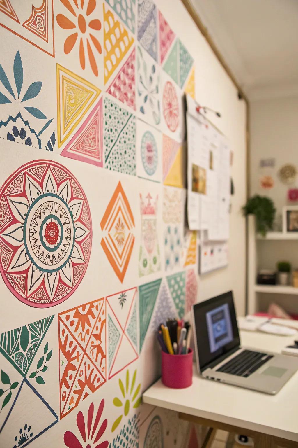Wall drawings provide a dynamic and changeable decor option.