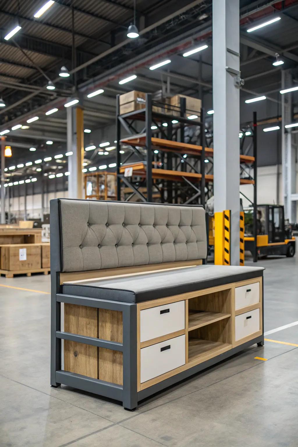 Multi-purpose furnishings enhances space and utility.