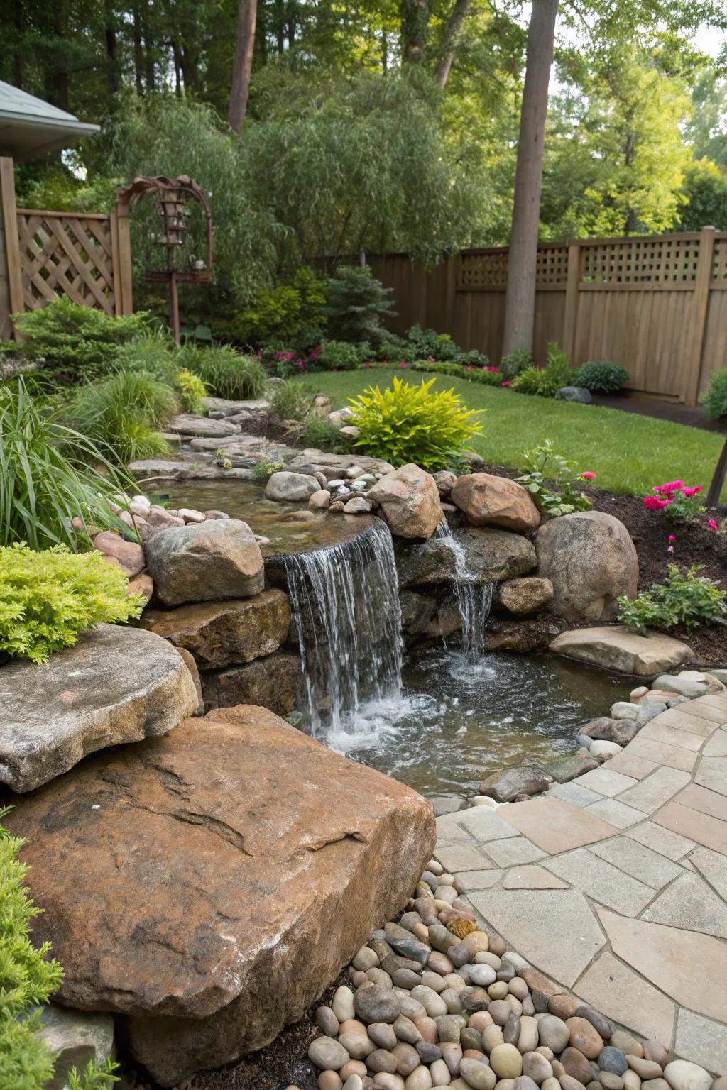 A pondless falls furnishes endless tranquility.