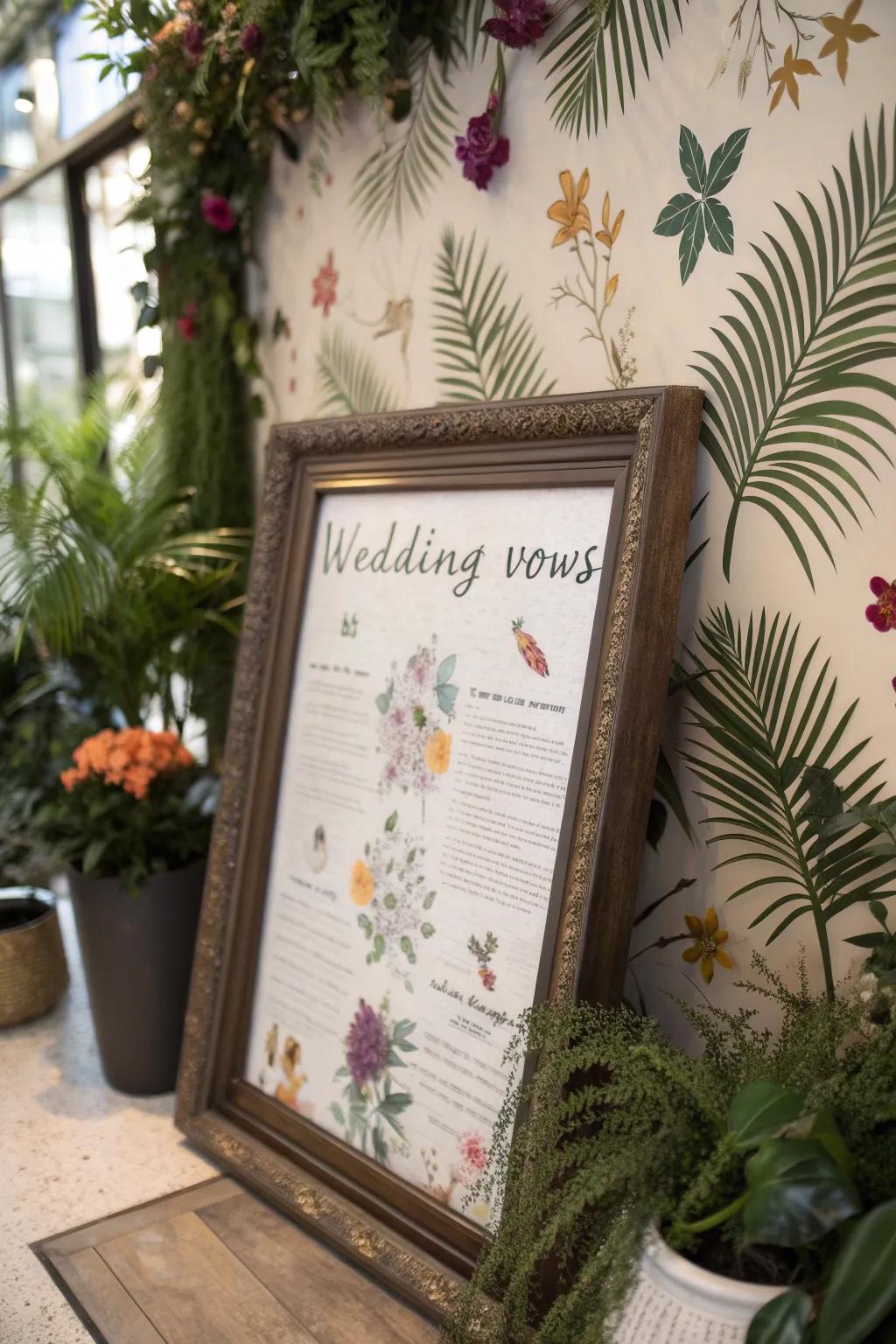 Natural beauty of vows and dried flowers in a botanical exhibit.