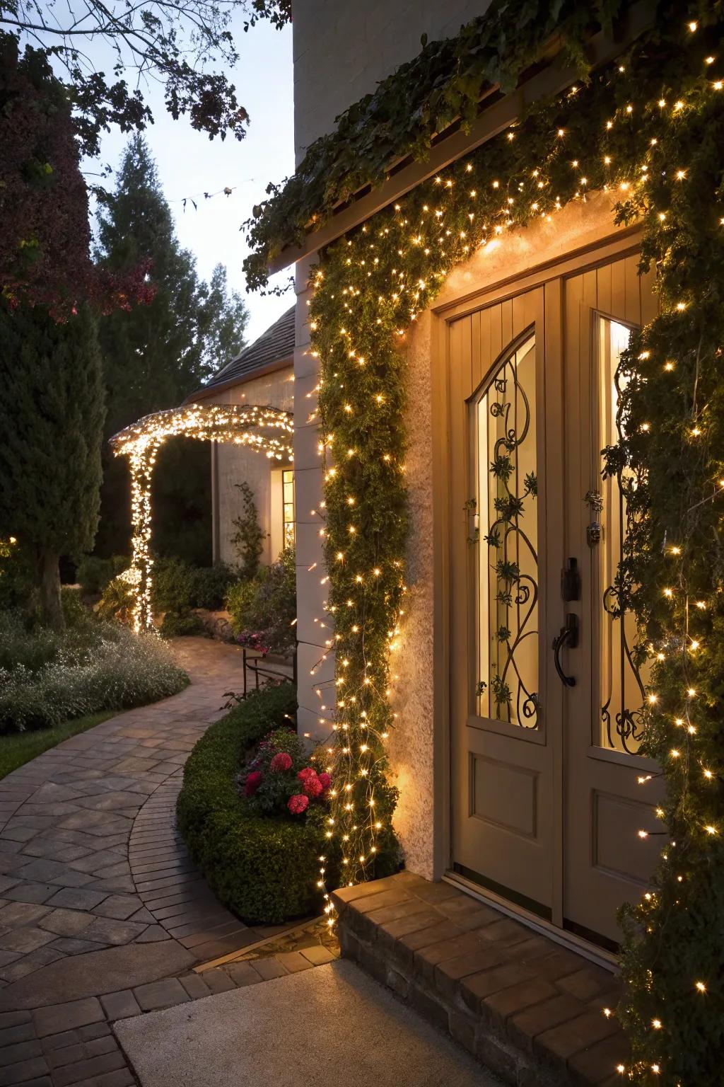 Sparkle strands build a magical welcome home.