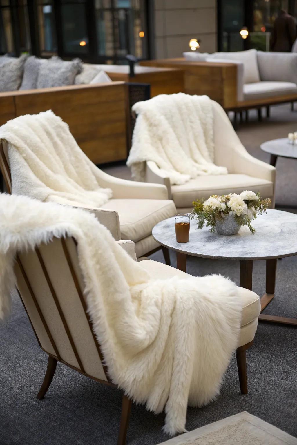 Downy compositions for ultimate coziness.