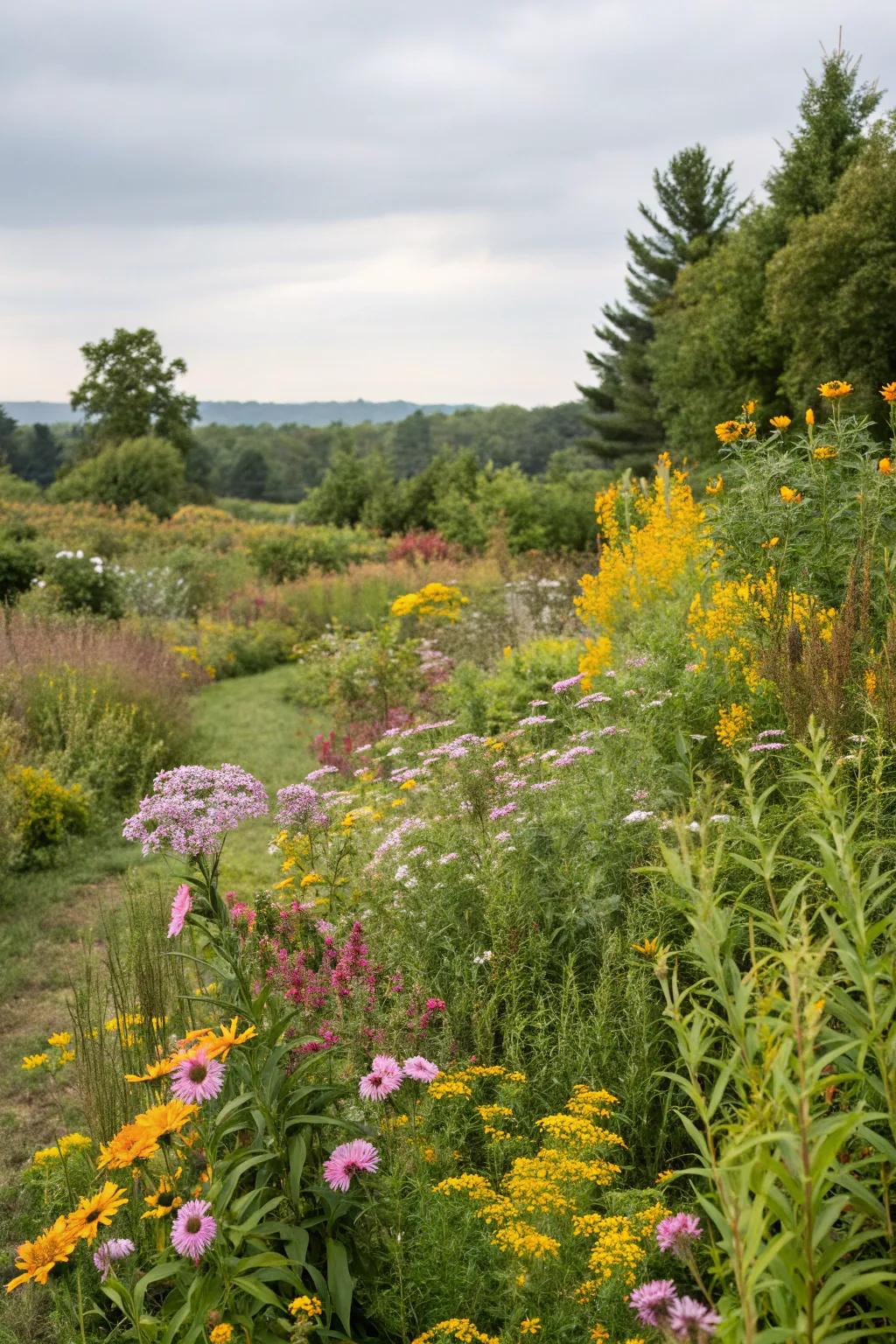 Periodic wildflower exhibits that bestow shifting charm.