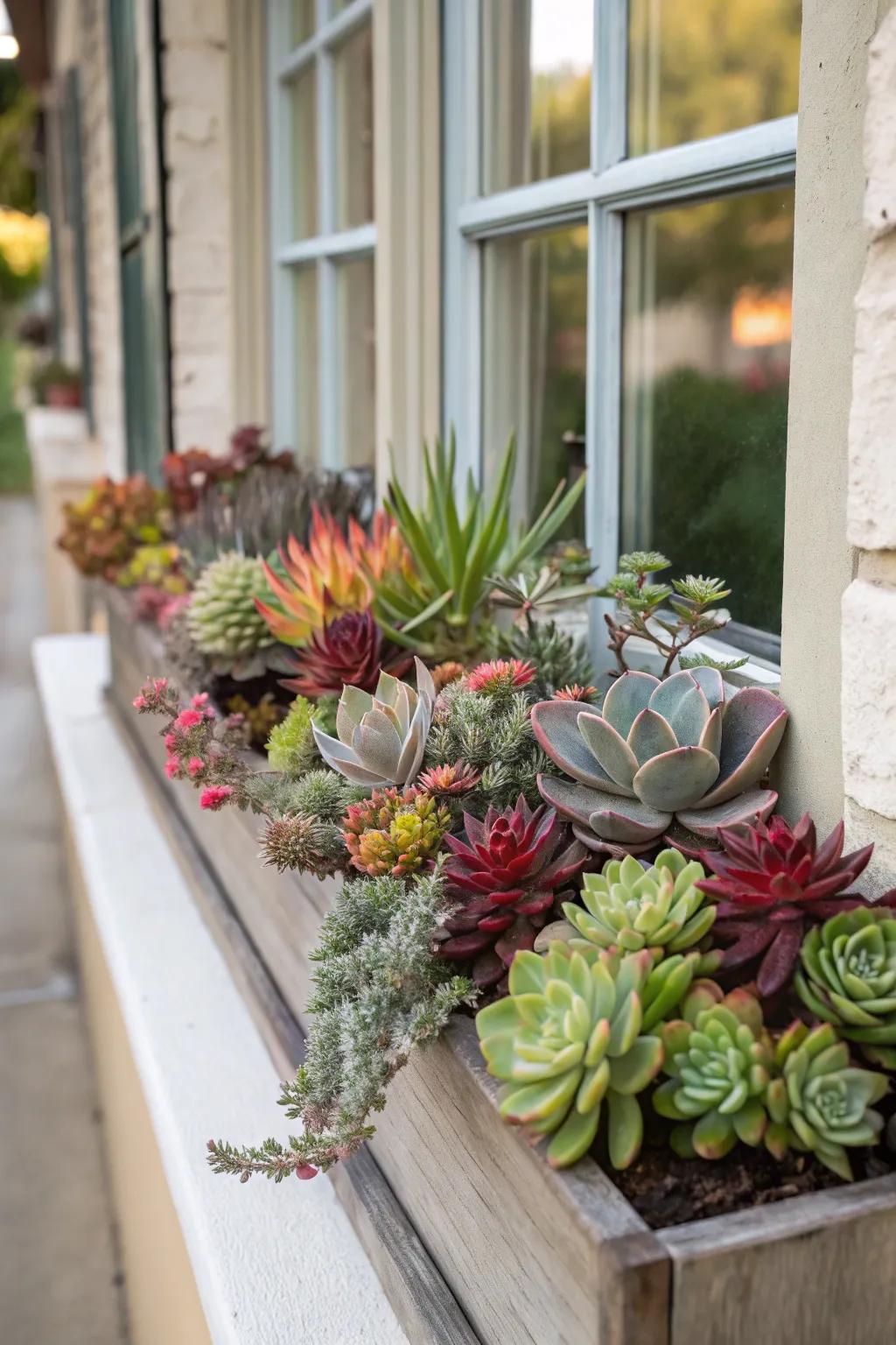 A distinctive twist with outdoor fat plants.
