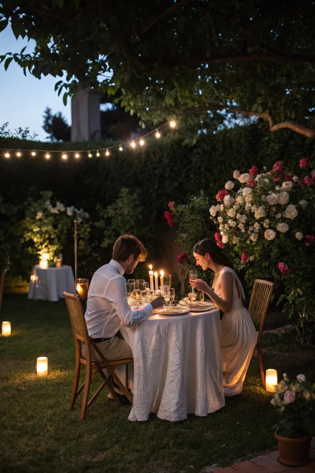 A candlelight romance for a personal celebration.