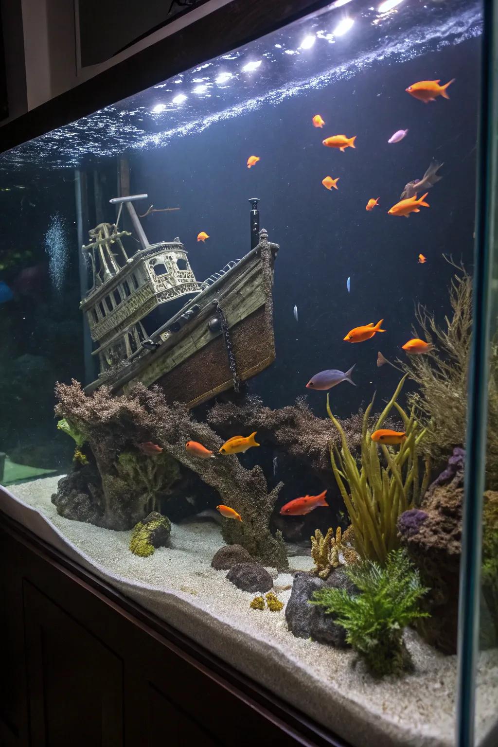 Shipwrecks add a sense of adventure and history to your aquarium.