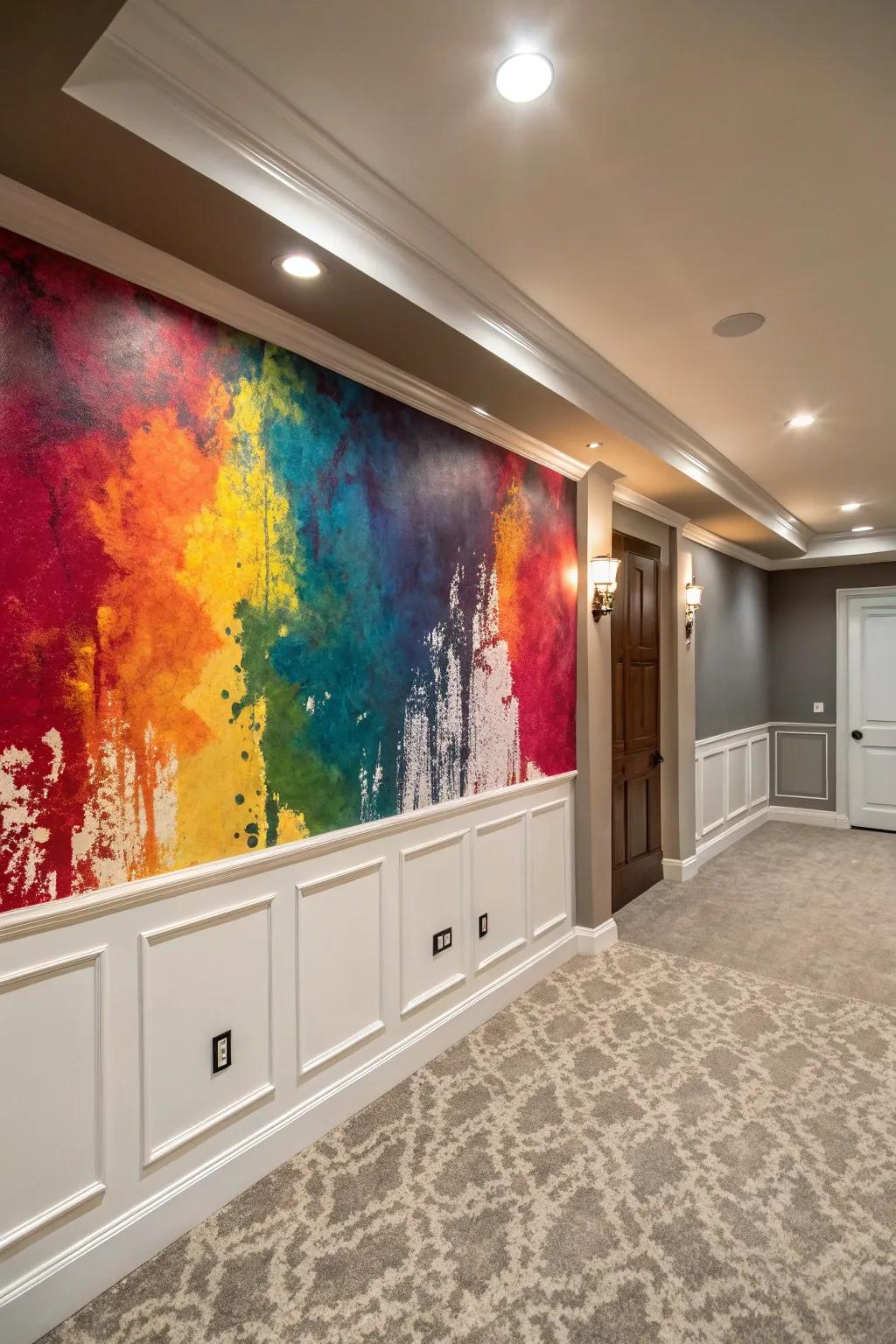 Feature walls add color and create a bold focal point.