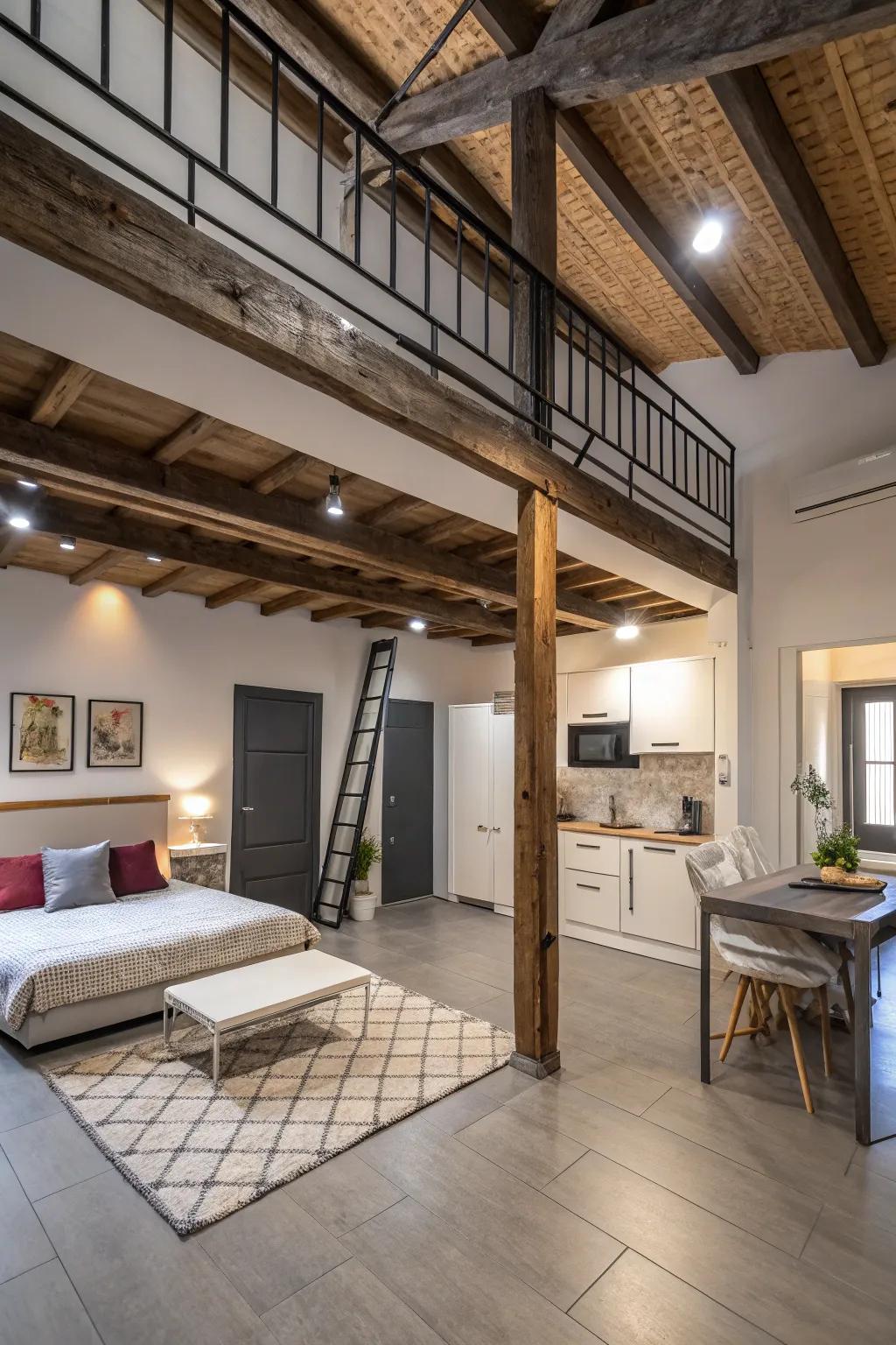 Architectural details enhance charm without crowding the space