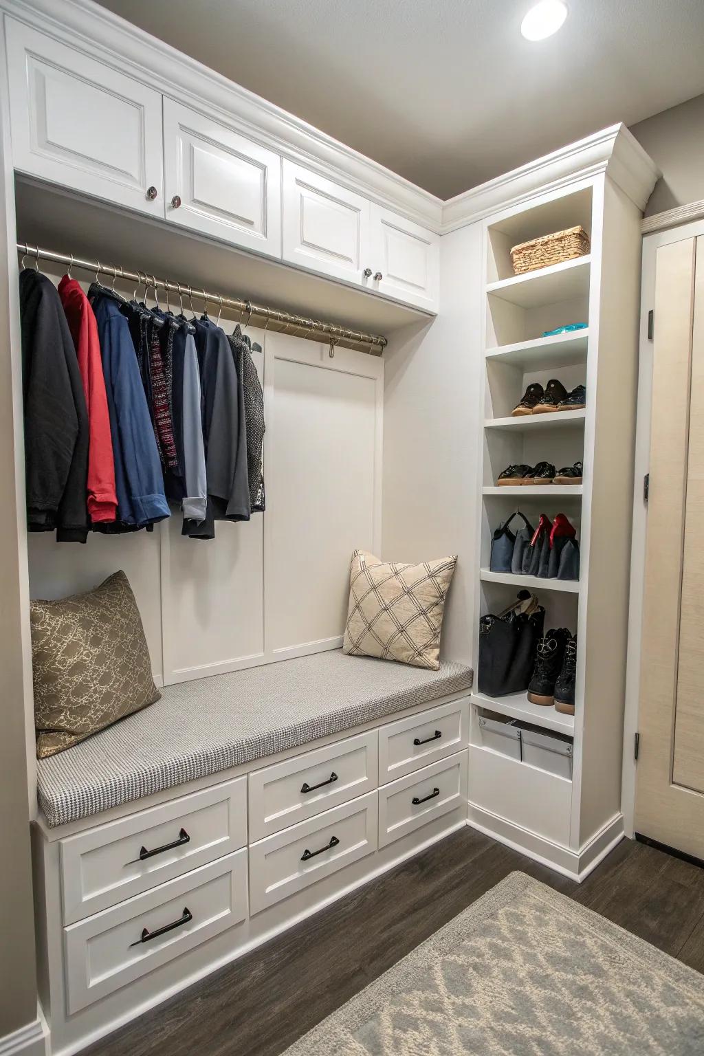 Multi-purpose furniture can change your closet.