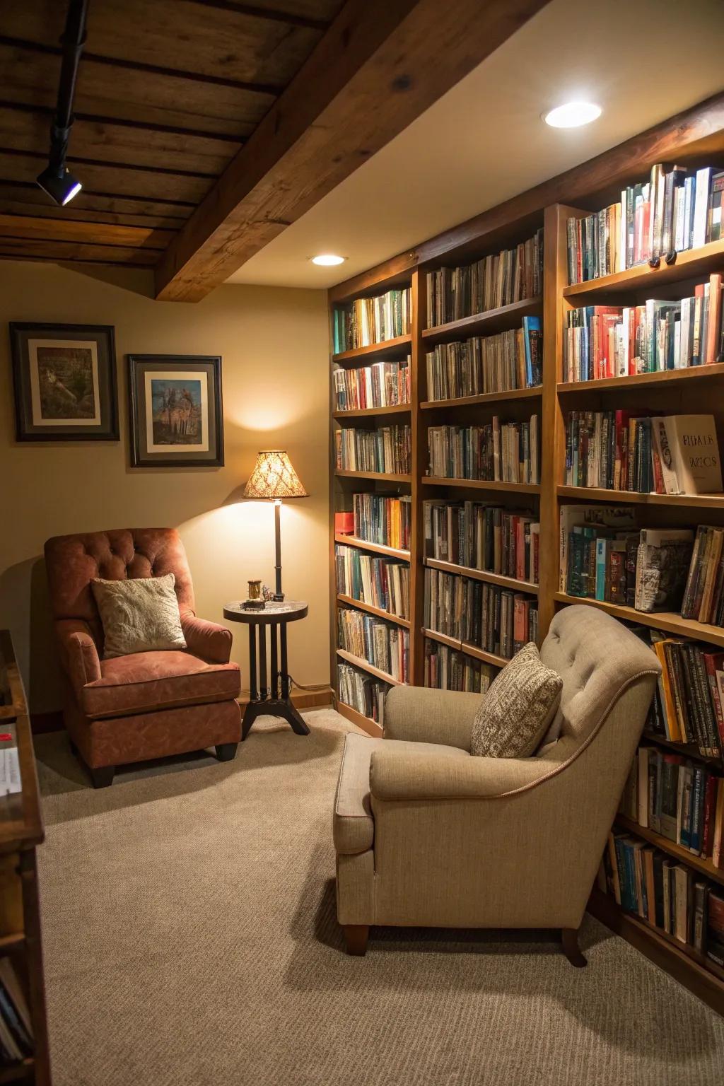 Immerse yourself in literary realms with a dedicated reading sanctuary.