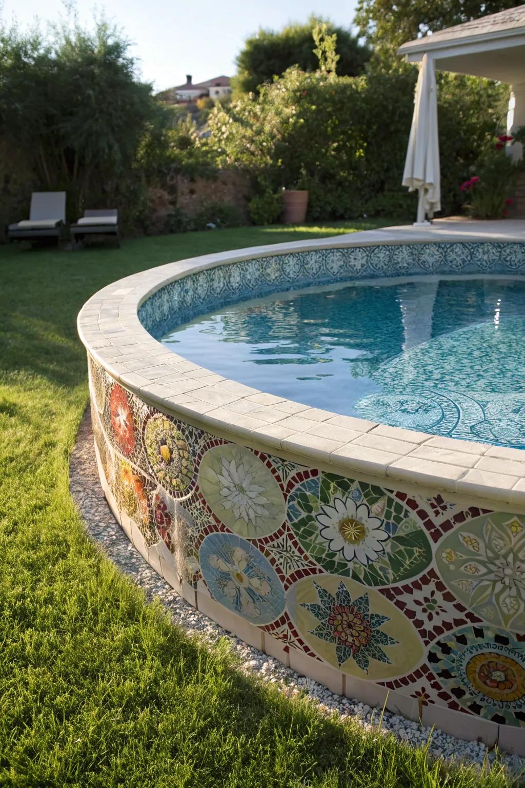 Mosaic tiling appends an artistic touch to any pool.