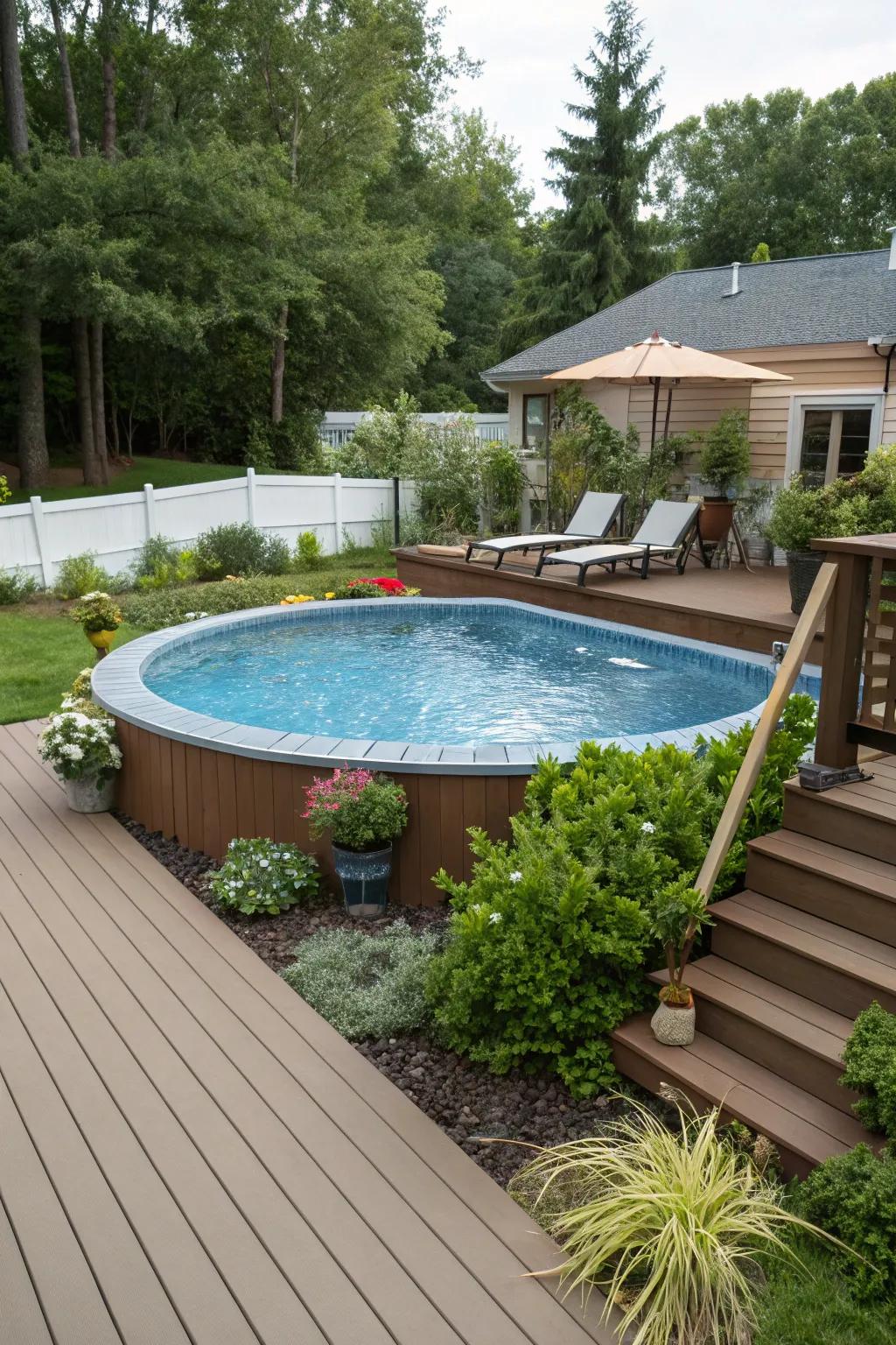 Relish resilience through budget-conscious composite decking.