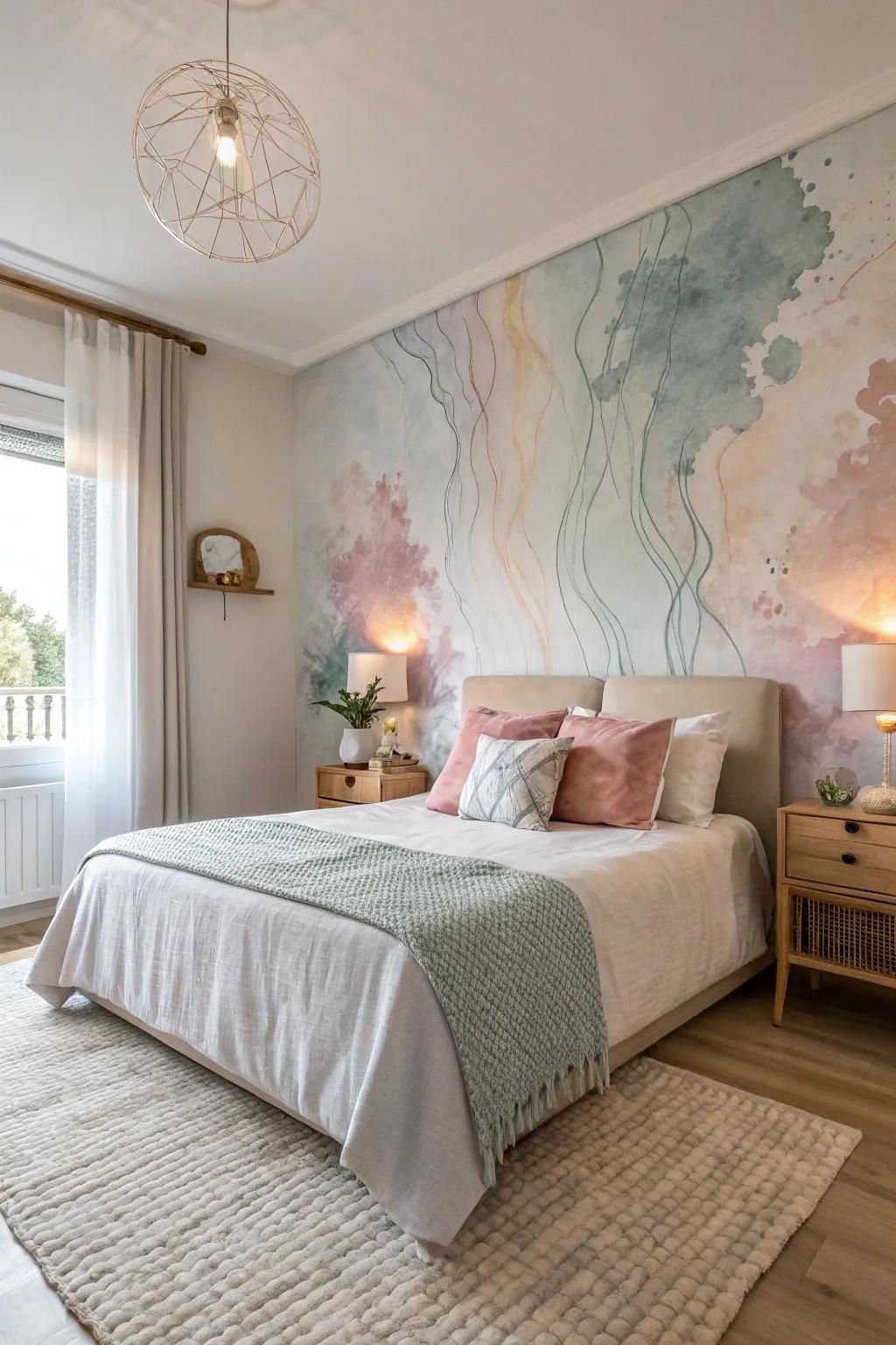 Light watercolor designs create a calming and dreamy feel.