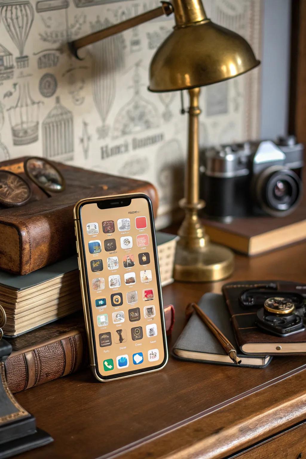 Vintage themes inject depth and storytelling into your interface.