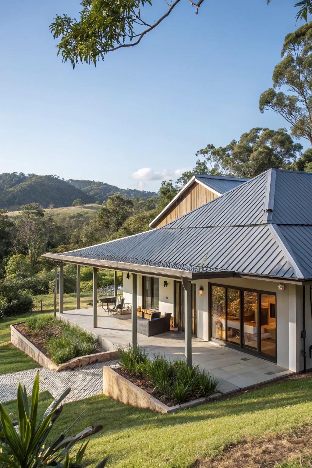 Corrugated iron roofs introduce an industrial edge to any design.