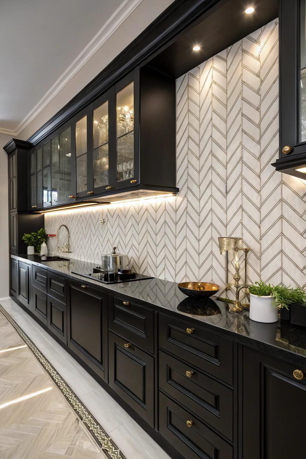 Herringbone patterns include elegant beauty to culinary space patterns.