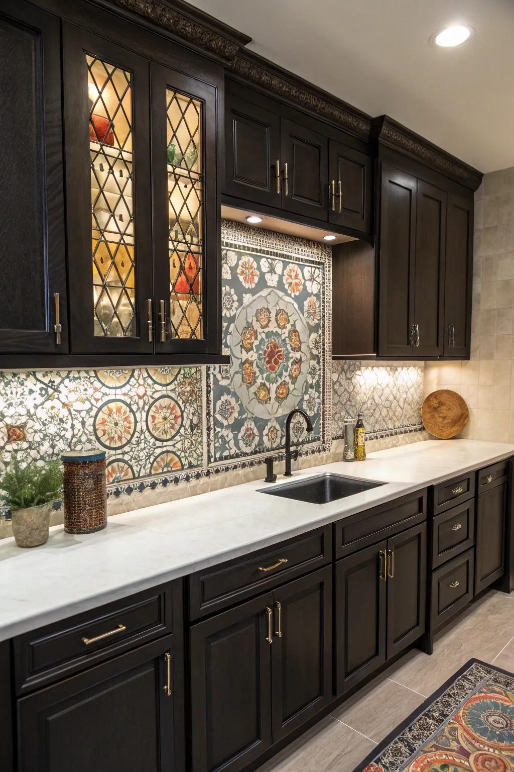 Transform your backsplash into an artistic focal point.