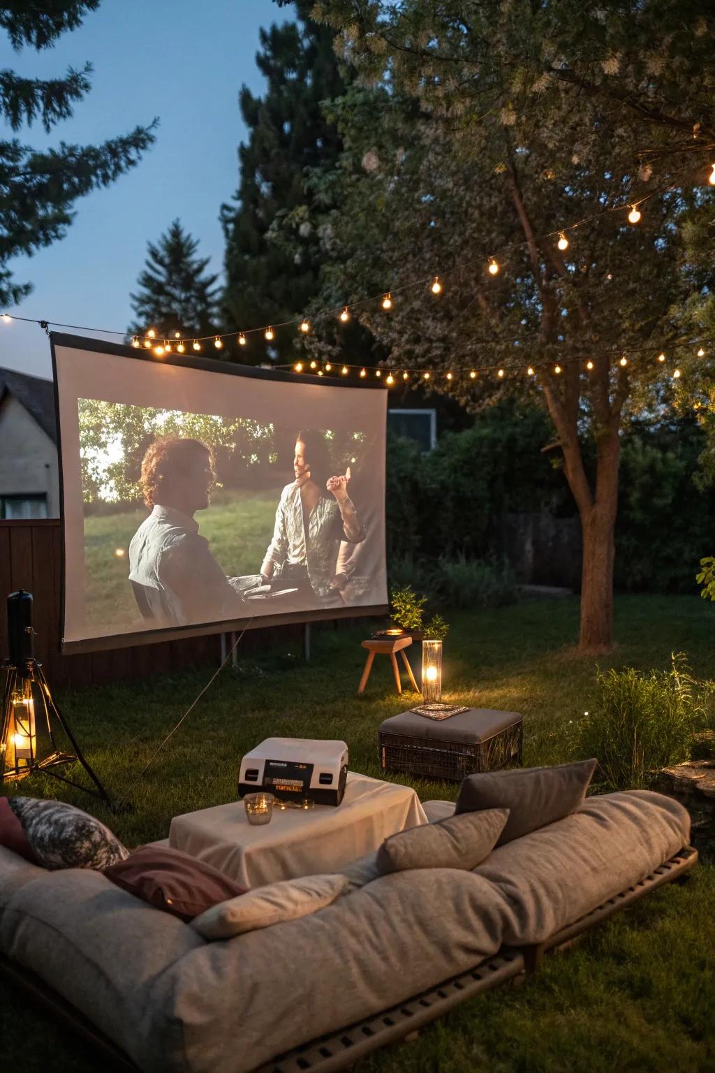 An outdoor film night is the quintessential cozy evening finale.